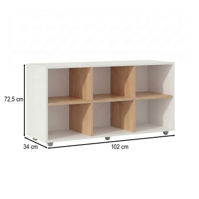Nicho Organizador 6 Nichos Branco/Amadeirado - Movelbras
