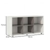 Nicho Organizador 6 Nichos Branco/Cinza Cobalto - Movelbras
