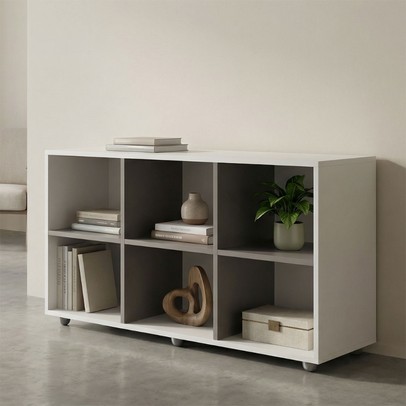 Nicho Organizador 6 Nichos Branco/Cinza Cobalto - Movelbras