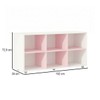 Nicho Organizador 6 Nichos Branco/Rosa - Movelbras