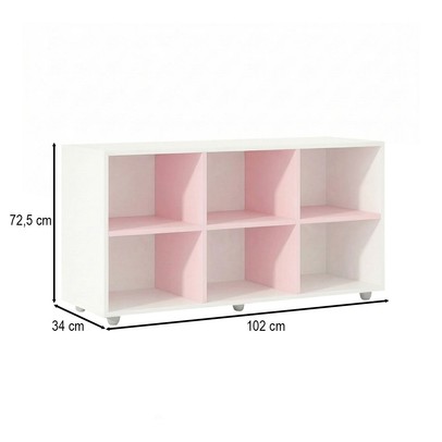 Nicho Organizador 6 Nichos Branco/Rosa - Movelbras