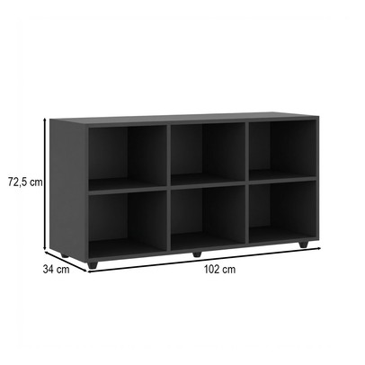 Nicho Organizador 6 Nichos Preto - Movelbras