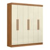 Guarda-Roupa Casal Olimpo 6 Portas 2 Gavetas 100% Mdf Cinamomo/Off White - Maxel