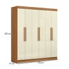Guarda-Roupa Casal Olimpo 6 Portas 2 Gavetas 100% Mdf Cinamomo/Off White - Maxel
