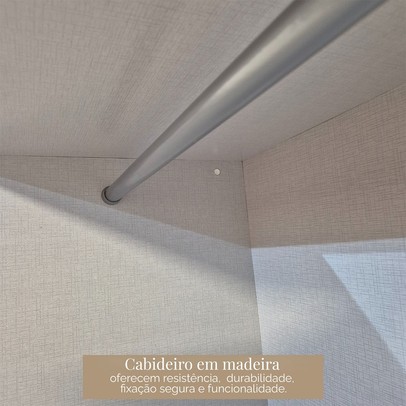 Guarda-Roupa Casal Olimpo 6 Portas 2 Gavetas 100% Mdf Onix - Maxel