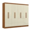 Guarda-Roupa Casal Olimpo 8 Portas 4 Gavetas 100% Mdf Cinamomo/Off White - Maxel