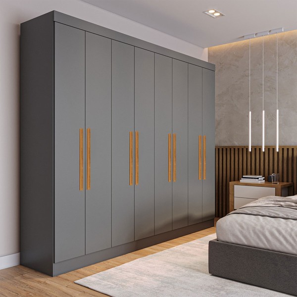 Guarda-Roupa Casal Olimpo 8 Portas 4 Gavetas 100% Mdf Onix - Maxel