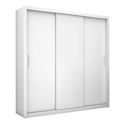 Guarda-Roupa Casal Clarice 3 Portas 4 Gavetas Branco - Pnr Móveis