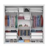Guarda-Roupa Casal Clarice 3 Portas 4 Gavetas com Espelho Branco - Pnr Móveis