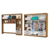 Guarda-Roupa Casal Modulado com Cama Amazzonite 11 Portas 6 Gavetas com Espelho Cinamomo/Off White - Pnr Móveis