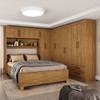 Guarda-Roupa Casal Modulado com Cama Amazzonite 11 Portas 6 Gavetas Cinamomo - Pnr Móveis