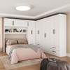 Guarda-Roupa Casal Modulado Eleganza 11 Portas 6 Gavetas Branco - Pnr Móveis