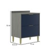 Balcão de Cozinha 70 Cm Domus 2 Gavetas Silver/Royal - Hecol Móveis