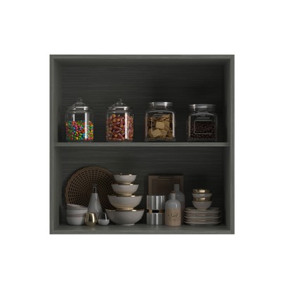 Armário Aéreo Cozinha 70 Cm Domus 2 Portas Silver/Royal - Hecol Móveis