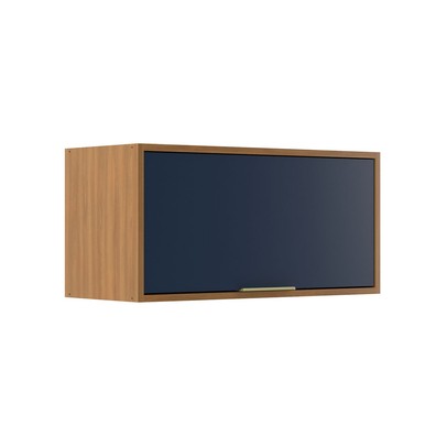Armário Aéreo Cozinha 70 Cm Domus 1 Porta Nogal/Royal - Hecol Móveis