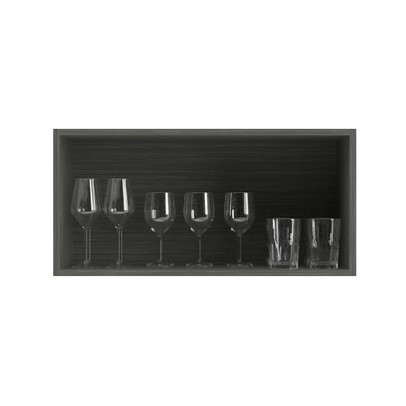 Armário Aéreo Cozinha 70 Cm Domus 1 Porta Silver/Branco - Hecol Móveis