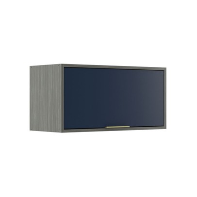 Armário Aéreo Cozinha 70 Cm Domus 1 Porta Silver/Royal - Hecol Móveis