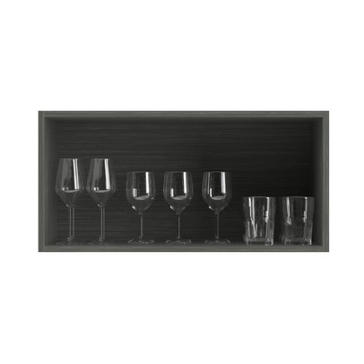 Armário Aéreo Cozinha 70 Cm Domus 1 Porta Silver/Royal - Hecol Móveis