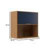 Armário Aéreo Cozinha 70 Cm Domus 1 Porta com Nicho Nogal/Royal - Hecol Móveis