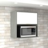 Armário Aéreo Cozinha 70 Cm Domus 1 Porta com Nicho Silver/Branco - Hecol Móveis
