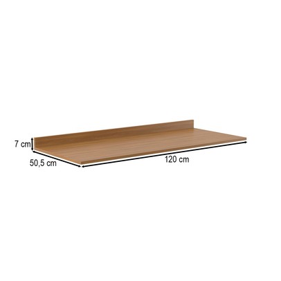 Tampo para Balcão 120 Cm Domus Nogal - Hecol Móveis