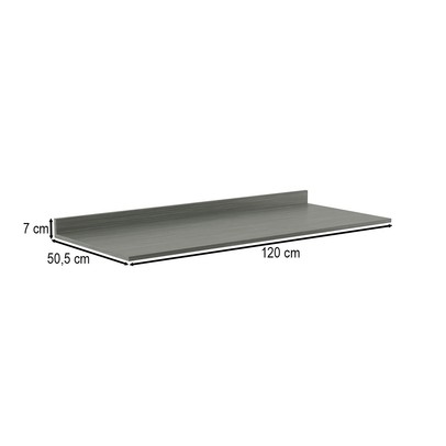 Tampo para Balcão 120 Cm Domus Silver - Hecol Móveis