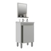 Armário de Banheiro Smart 45 Cm 1 Porta com Cuba Espelho 100% Mdf Cimento - Belizze Móveis