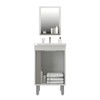 Armário de Banheiro Smart 45 Cm 1 Porta com Cuba Espelho 100% Mdf Cimento - Belizze Móveis