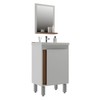 Armário de Banheiro Smart 45 Cm 1 Porta com Cuba Espelho 100% Mdf Noce - Belizze Móveis