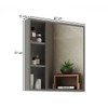 Armário de Banheiro Maré 1 Porta 3 Nichos com Espelho 100% Mdf Cimento - Belizze Móveis