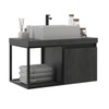 Armário de Banheiro Miami 1 Porta com Cuba 100% Mdf Carbono - Belizze Móveis