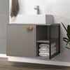 Armário de Banheiro Nassau 1 Porta com Cuba 100% Mdf Cimento - Belizze Móveis