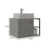 Armário de Banheiro Nassau 1 Porta com Cuba 100% Mdf Cimento - Belizze Móveis