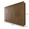 Guarda-Roupa Casal Classic 6 Portas 6 Gavetas 100% Mdf Cinamomo/Cappuccino - Panorama Móveis