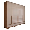 Guarda-Roupa Casal Hill 6 Portas 3 Gavetas 100% Mdf Freijó Trend/Off White Tx - Panorama Móveis