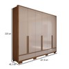 Guarda-Roupa Casal Hill 6 Portas 3 Gavetas 100% Mdf Freijó Trend/Off White Tx - Panorama Móveis