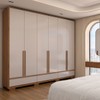 Guarda-Roupa Casal Hill 6 Portas 3 Gavetas 100% Mdf Freijó Trend/Off White Tx - Panorama Móveis