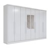 Guarda-Roupa Casal Osasco 8 Portas 4 Gavetas com Espelho Branco - Panorama Móveis
