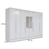 Guarda-Roupa Casal Osasco 8 Portas 4 Gavetas com Espelho Branco - Panorama Móveis