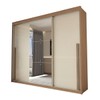Guarda-Roupa Casal Arcadia 3 Portas 6 Gavetas com Espelho Cinamomo/Off White - Panorama Móveis