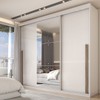 Guarda-Roupa Casal Arcadia 3 Portas 6 Gavetas com Espelho Branco - Panorama Móveis