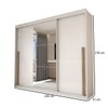 Guarda-Roupa Casal Arcadia 3 Portas 6 Gavetas com Espelho Branco - Panorama Móveis