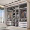 Guarda-Roupa Casal Arcadia 3 Portas 6 Gavetas com Espelho Branco - Panorama Móveis