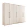 Guarda-Roupa Casal City 6 Portas 2 Gavetas Branco - Panorama Móveis