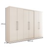 Guarda-Roupa Casal City 6 Portas 2 Gavetas Branco - Panorama Móveis