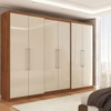 Guarda-Roupa Casal City 6 Portas 2 Gavetas Freijó/Off - Panorama Móveis
