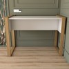 Mesa para Escritório Design Freijó/Branco Acetinado - Panorama Móveis