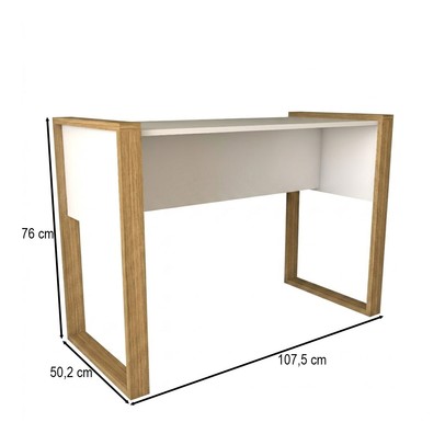Mesa para Escritório Design Freijó/Branco Acetinado - Panorama Móveis