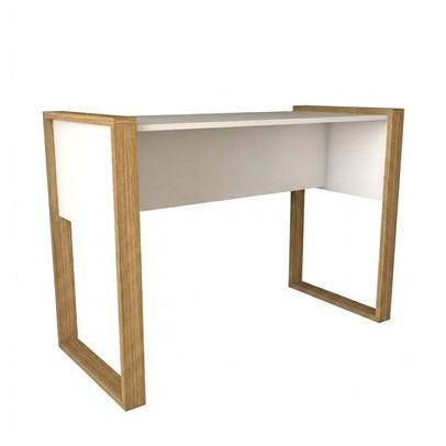 Mesa para Escritório Design Freijó/Branco Acetinado - Panorama Móveis