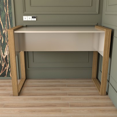 Mesa para Escritório Design Freijó/Off White - Panorama Móveis